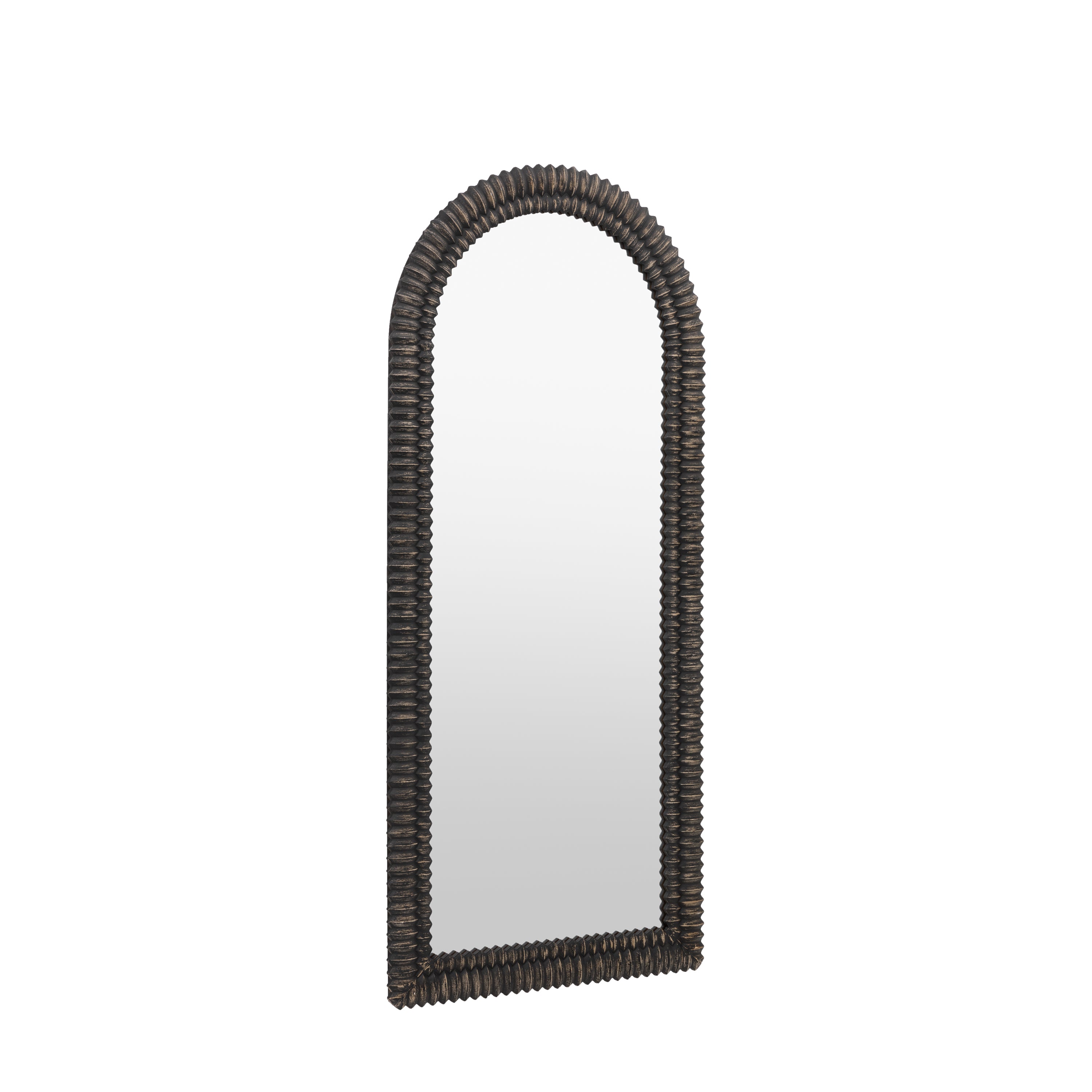 Chambery Arch Black Wash Full Length Leaner Mirror
